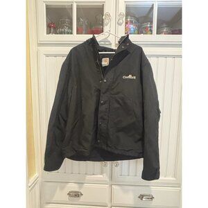 Vintage Carhartt J107 Men's XL Work Hoodie Canvas Lined Full Zip Parka Made USA